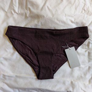 NWT COS Ribbed Bikini Bottoms Burgundy/Wine Size 6